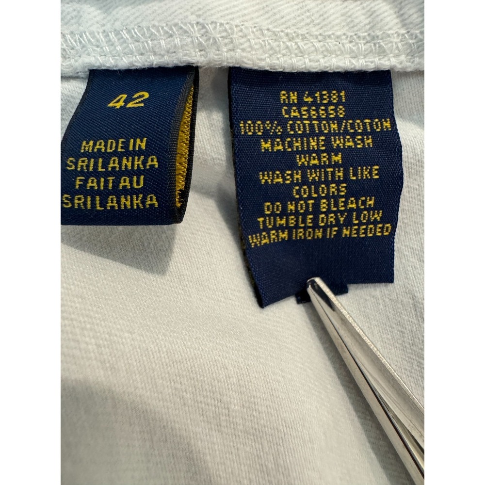 Polo Ralph Lauren Men's 42x9 Classic Cotton Chino Shorts White Preppy Summer - Picture 7 of 9